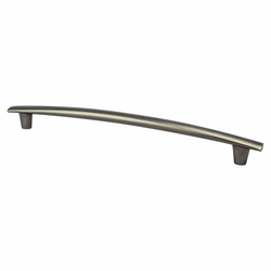 Berenson Meadow 10-1/16 Inch Center to Center Graphite Cabinet Pull, Durable Aluminum, Transitional Style, Ideal for Cabinets and Drawers
