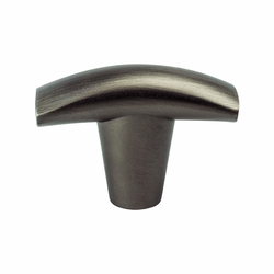 Berenson Meadow Transitional Graphite Cabinet Knob, Aluminum, 1 3/4in. Length, 1 1/4in. Projection