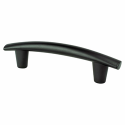 Berenson Meadow 3-3/4 Inch Center to Center Matte Black Cabinet Pull, Durable Aluminum, Transitional Style, Ideal for Consumers and Professionals