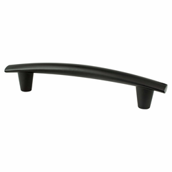 Berenson Meadow 5-1/16 Inch Center to Center Matte Black Cabinet Pull, Transitional Style, Aluminum Material, Ideal for Home and Business
