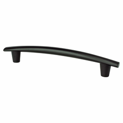 Berenson Meadow 6-5/16 Inch Center to Center Matte Black Cabinet Pull, Durable Aluminum, Transitional Style, Ideal for Home Improvement