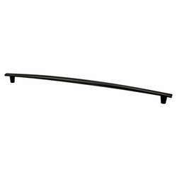 Berenson Meadow 17-5/8 Inch Center to Center Matte Black Cabinet Appliance Pull, Transitional Style, Aluminum Material, Classic Comfort Series