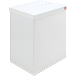 44 Quart Snap-top Free Standing Waste Bin, White