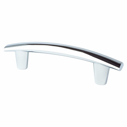 Berenson Meadow 3-3/4 Inch Center to Center Cabinet Pull in Polished Chrome, Transitional Style Aluminum Handle for Cabinets and Drawers