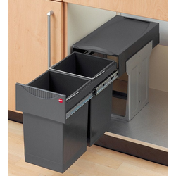 20% OFF 2 x 16 Quart Easy Cargo 30 Double Waste Bin Pull-Out, Gray