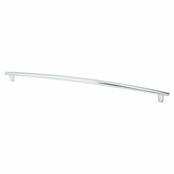 Berenson Meadow Collection 17-5/8 Inch Center to Center Polished Chrome Cabinet Appliance Pull, Transitional Style, Aluminum Material
