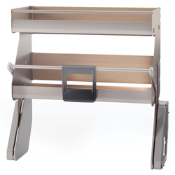 24 Inch Width Double Shelf iMove Pull Shelving System with Shim for Face Frame, Champagne/Maple