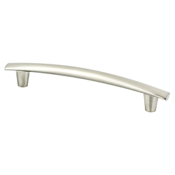 Berenson Meadow 6-5/16 Inch Center to Center Brushed Nickel Cabinet Pull, Aluminum Material, Transitional Style