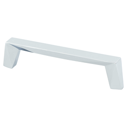 Berenson Swagger 5-1/16 Inch C/C Polished Chrome Cabinet Pull, Contemporary Zinc Handle for Modern Cabinets