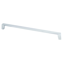 Berenson Swagger 12-5/8 Inch Center to Center Polished Chrome Cabinet Pull, Contemporary Style Zinc Material