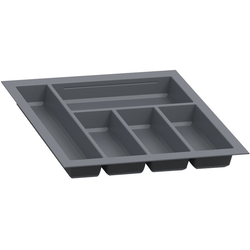 14-3/16, 15-3/4 Inch Width Sky Cutlery Tray Drawer Insert, Slate Gray