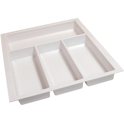 Final Sale, 14-3/16, 15-3/4 Inch Width Sky Cutlery Tray Drawer Insert, Textured White