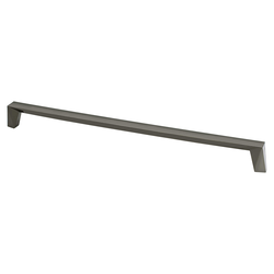 Berenson Swagger 12-5/8 Inch Center to Center Black Nickel Cabinet Pull, Contemporary Zinc Material with Unique Geometric Design