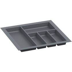 20-1/16, 22-13/16 Inch Width Sky Cutlery Tray Drawer Insert, Slate Gray