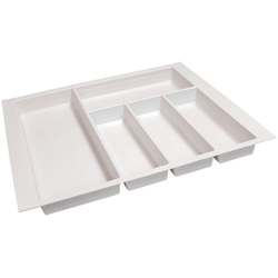 20-1/16, 22-13/16 Inch Width Sky Cutlery Tray Drawer Insert, Textured White