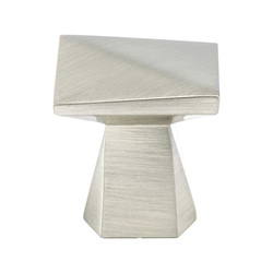 Berenson Swagger 1-3/16 Inch Diameter Brushed Nickel Cabinet Knob, Contemporary Zinc Material with Unique Geometric Design