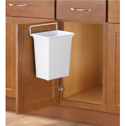9 Quart Door Mounted Waste Bin, White