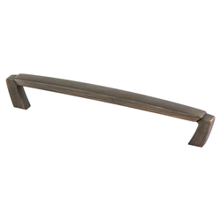 Berenson Vested Interest 6-5/16 Inch Center to Center Verona Bronze Cabinet Pull, Traditional Style Zinc Material for Cabinets and Drawers