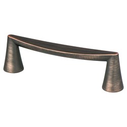 Berenson Domestic Bliss 3-3/4 Inch Center to Center Verona Bronze Cabinet Pull, Zinc Material, Transitional Style