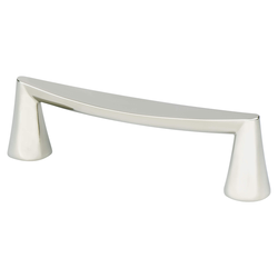 Berenson Domestic Bliss 3-3/4 Inch Center to Center Polished Nickel Cabinet Pull, Zinc Material, Transitional Style