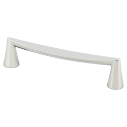 Berenson Domestic Bliss 5-1/16 Inch Center to Center Polished Nickel Cabinet Pull, Zinc Material, Transitional Style