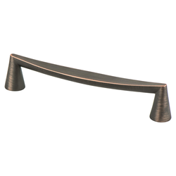 Berenson Domestic Bliss 6-5/16 Inch Center to Center Verona Bronze Cabinet Pull, Zinc Material, Transitional Style