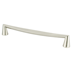 Berenson Domestic Bliss 8-13/16 Inch Center to Center Brushed Nickel Cabinet Pull, Zinc Material, Transitional Style, Classic Comfort Series