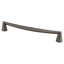 Berenson Domestic Bliss 8-13/16 Inch Center to Center Verona Bronze Cabinet Pull, Zinc Material, Transitional Style, Classic Comfort Series