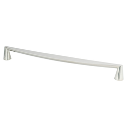 Berenson Domestic Bliss 12-5/8 Inch Center to Center Polished Nickel Cabinet Pull, Zinc Material, Transitional Style, Classic Comfort Series