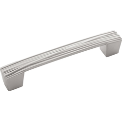 6 Inch Wide and 5-1/16 Inch Center to Center Fermata Pull, Satin Nickel