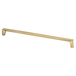 Berenson Swagger 12-5/8 Inch Center to Center Modern Bronze Cabinet Pull, Contemporary Zinc Handle for Cabinets and Drawers