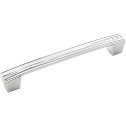 7-1/4 Inch Wide and 6-5/16 Inch Center to Center Fermata Pull, Polished Nickel