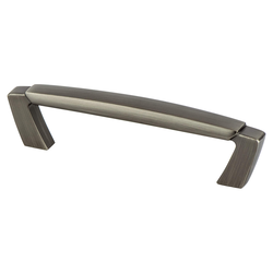 Berenson Vested Interest 3-3/4 Inch Center to Center Vintage Nickel Cabinet Pull, Traditional Style Zinc Material for Home and Business