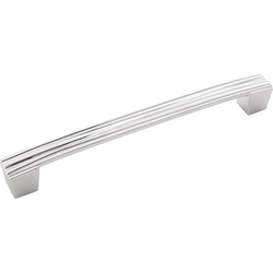 8-1/2 Inch Wide and 7-9/16 Inch Center to Center Fermata Pull, Chrome