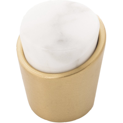 1-1/4 Inch Diameter Firenze Knob, Brushed Golden Brass