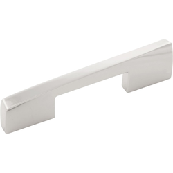 5-1/4 Inch Wide and 3 Inch Center to Center Flex Pull, Polished Nickel