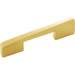 5-1/4 Inch Wide and 3 Inch Center to Center Flex Pull, Brushed Golden Brass