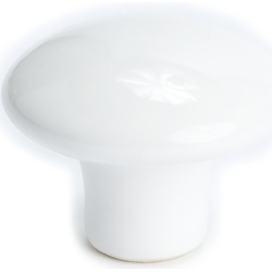 Berenson Concord Traditional 1-3/8 Inch Diameter White Ceramic Cabinet Knob for Home and Business