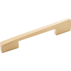 6-9/16 Inch Wide and 5-1/16 Inch Center to Center Flex Pull, Brushed Golden Brass