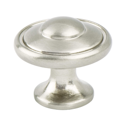 Berenson Euro Traditions Traditional Style 1-3/16 Inch Diameter Brushed Nickel Cabinet Knob, Zinc Material, Ideal for Home Decor