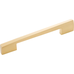 7-13/16 Inch Wide and 6-5/16 Inch Center to Center Flex Pull, Brushed Golden Brass