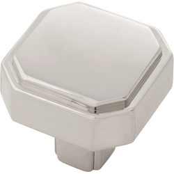 1-5/16 Inch x 1-5/16 Inch Monroe Knob, Polished Nickel