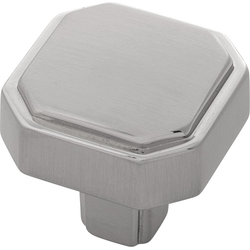 1-5/16 Inch Square Monroe Knob, Satin Nickel