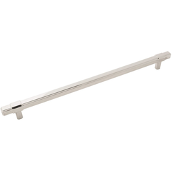 14-1/8 Inch Wide and 12 Inch Center to Center Monroe Pull, Polished Nickel