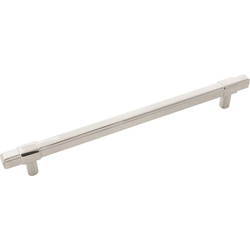 10-15/16 Inch Wide and 8-13/16 Inch Center to Center Monroe Pull, Polished Nickel