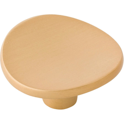 1-3/4 Inch Diameter Vale Knob, Brushed Golden Brass