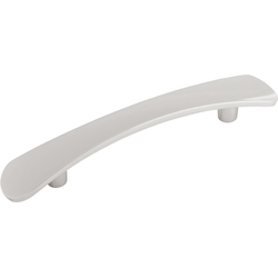 6 Inch Wide and 3-3/4 Inch Center to Center Vale Pull, Polished Nickel