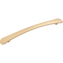 9-13/16 Inch Wide and 7-9/16 Inch Center to Center Vale Pull, Brushed Golden Brass