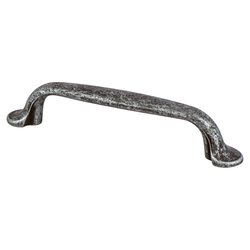 Berenson Euro Rustica 3-3/4 Inch Rustic Iron Cabinet Pull, Artisan Style, Zinc Material, Ideal for Consumers and Professionals