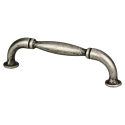 Berenson Euro Rustica 3-3/4" C/C Artisan Style Rustic Nickel Cabinet Pull, Zinc Material, 1/2 Inch Width